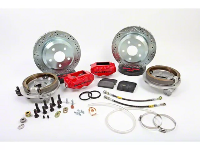 Baer SS4 Rear Big Brake Kit with 12-Inch Rotors; Red Calipers