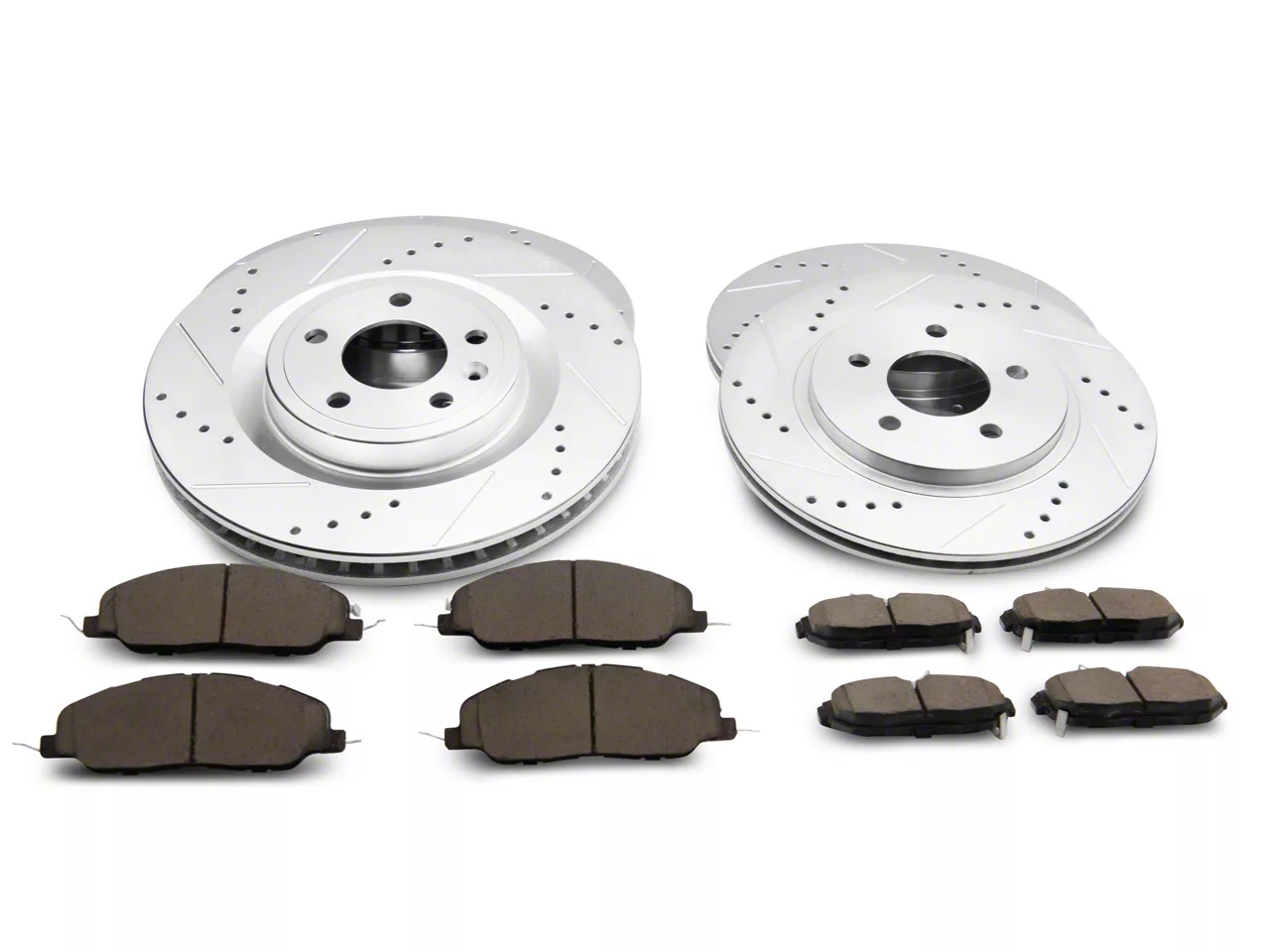 C&L Super Sport Brake Rotor and Pad Kit; Front and Rear
