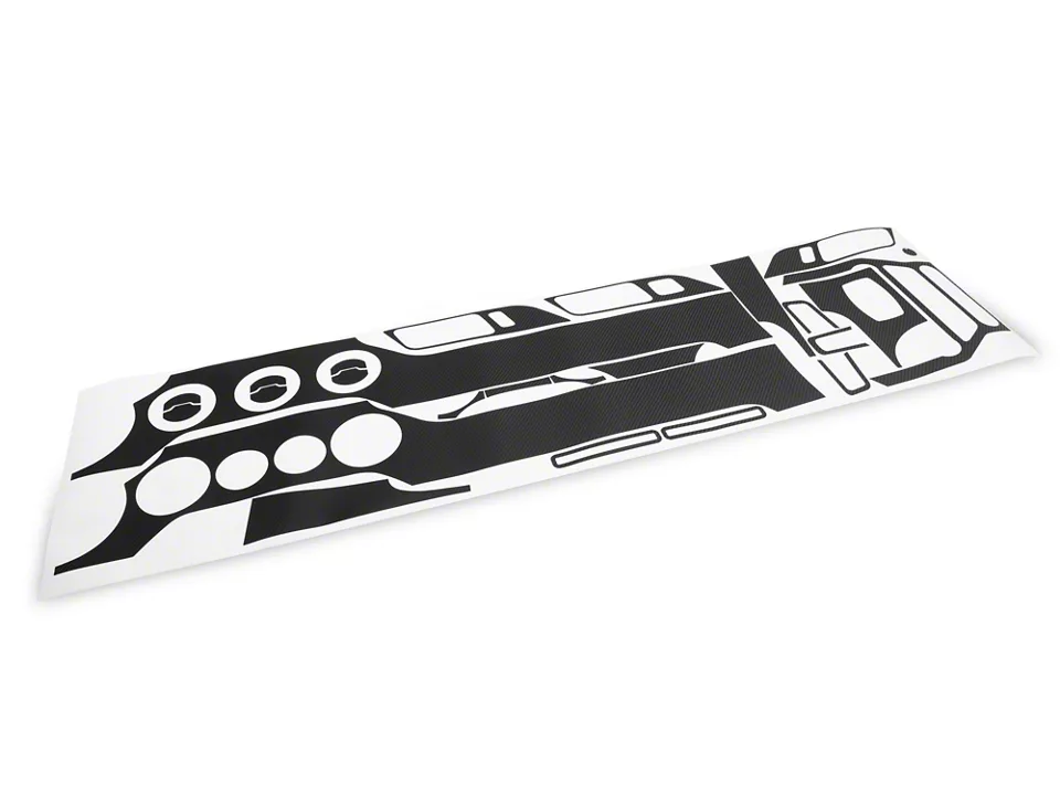 Dash Overlay Kit; Black Carbon Fiber