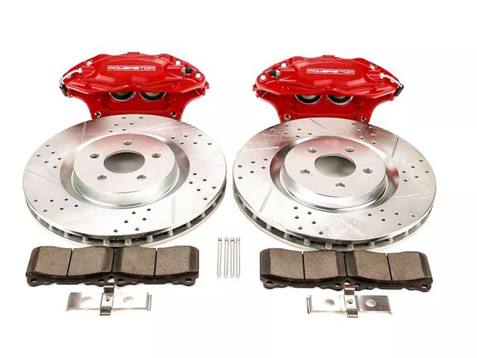 PowerStop Front Big Brake Conversion Kit; Red Calipers