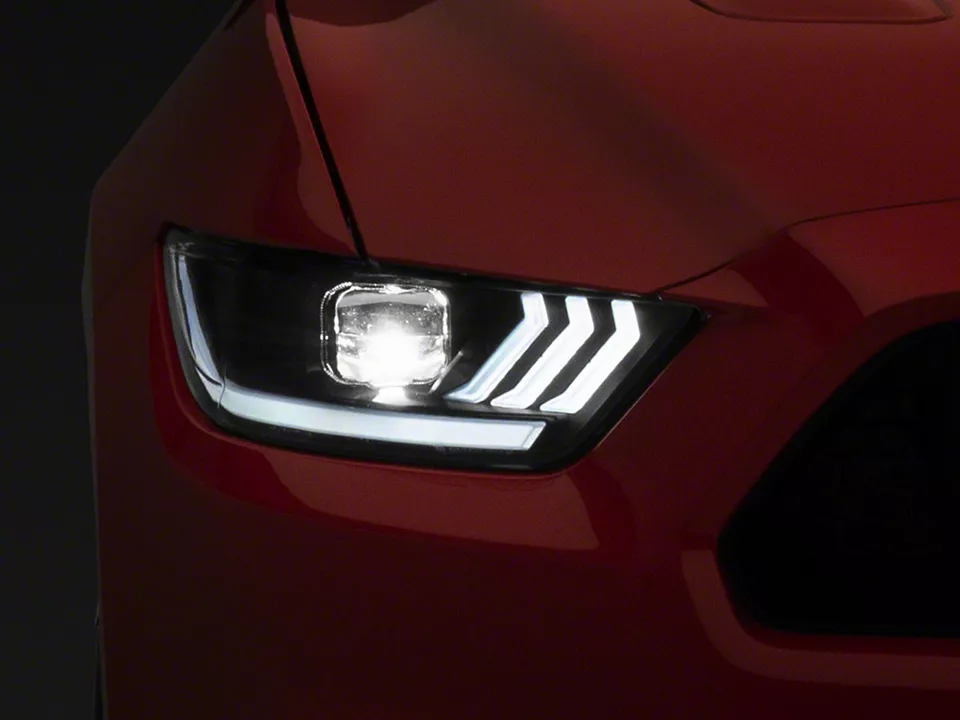 Raxiom LED Projector Headlights; Black Housing; Clear Lens