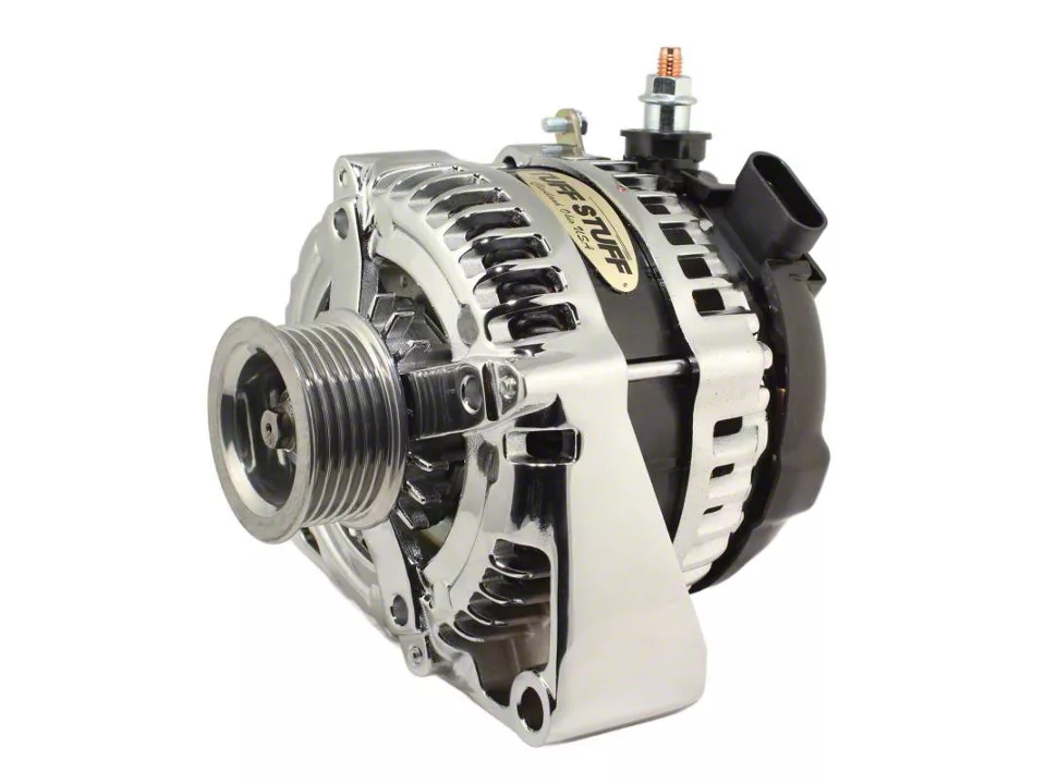 Tuff Stuff Performance OEM Wiring LS Alternator with 6-Groove Pulley; 225 AMP; Chrome